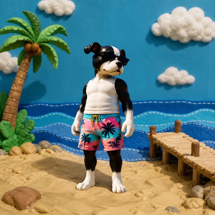 Doh inside a plasticine diorama