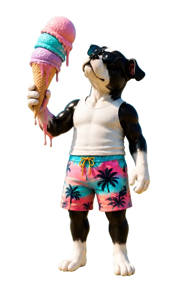 Doh holding a melting ice cream cone